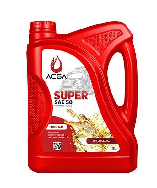 زيت محرك ديزل 4لتر (SAE 50) سوبر أكسا